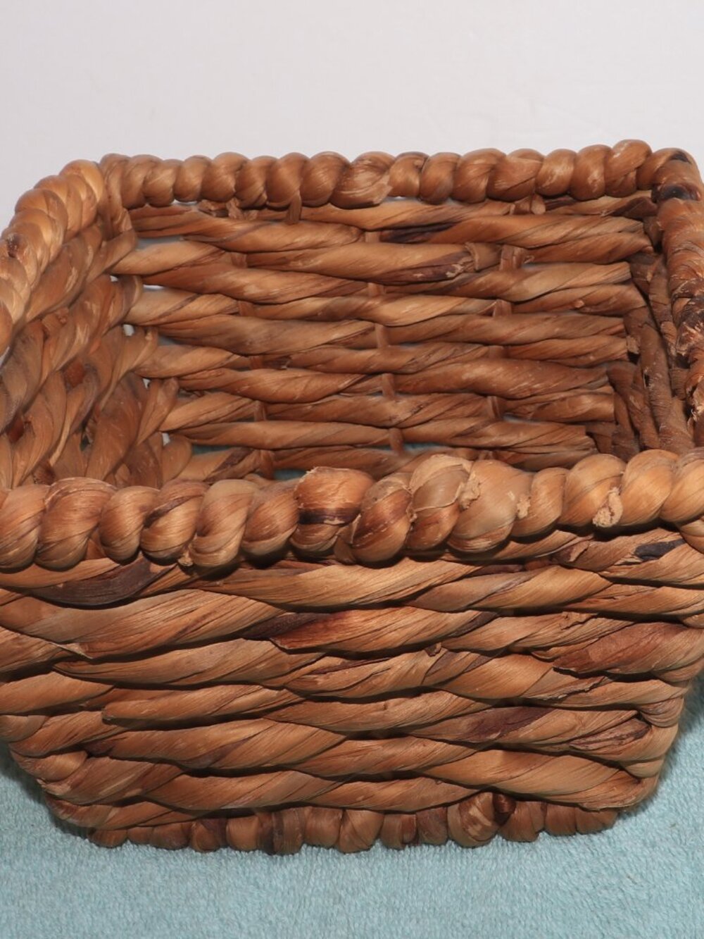 Natural Woven Wicker Storage Basket & New Wicker Ball Brown